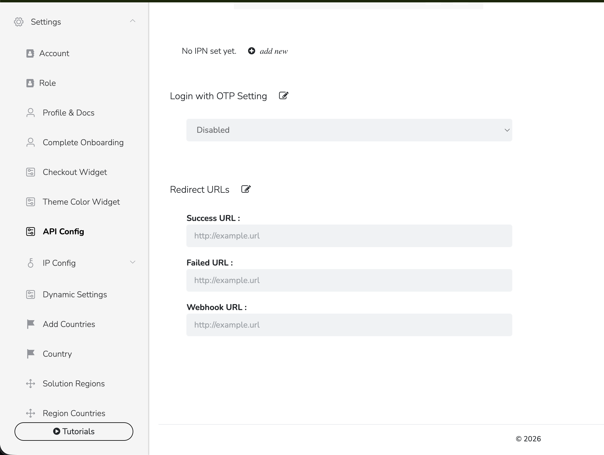 Redirect URL Configuration